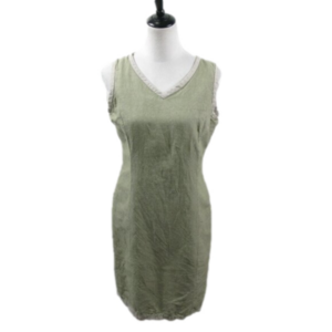 Field Gear Light Green Linen Blend Sleeveless Sheath Dress Size 8